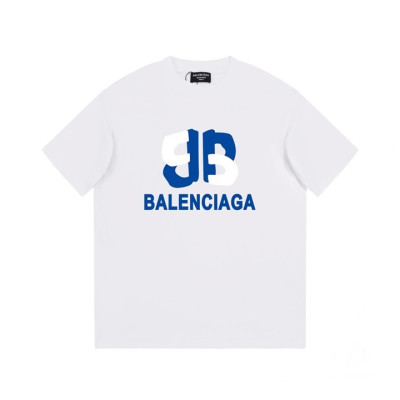 발렌시아가 남성 화이트 크루넥 반팔티 - Balenciaga Mens White Short sleeved Tshirts - ba433x