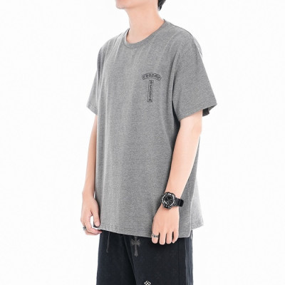 크롬하츠 남성 그레이 크루넥 반팔티 - Chrom Hearts Mens Gray Short sleeved Tshirts - ch149x