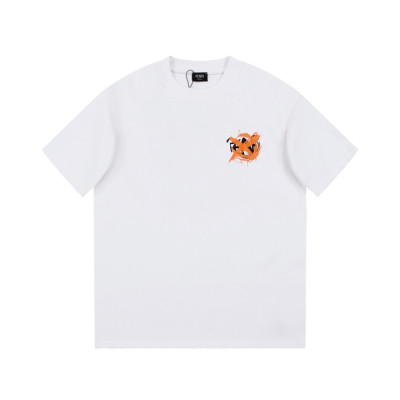 펜디 남성 화이트 크루넥 반팔티 - Fendi Mens White Short sleeved Tshirts - fe134x