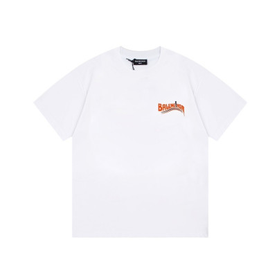 발렌시아가 남성 화이트 크루넥 반팔티 - Balenciaga Mens White Short sleeved Tshirts - ba441x