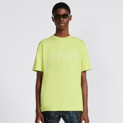 디올 남성 그린 크루넥 반팔티 - Dior Mens Green Short sleeved Tshirts - di503x