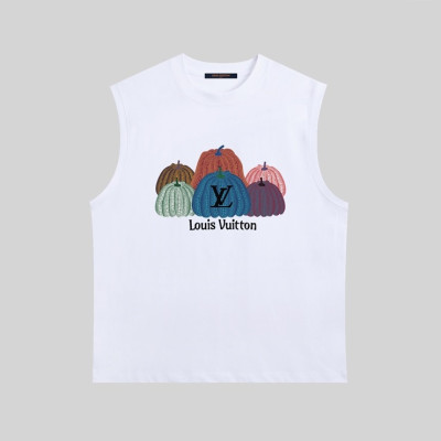 루이비통 남성 화이트 크루넥 나시 - Louis vuitton Mens White Sleeveless Tshirts - lv1131x