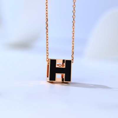 에르메스 여성 블랙 목걸이 - Hermes Womens Black Necklace - acc120x