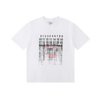 메종마르지엘라 남/녀 크루넥 화이트 반팔티 - Maison Margiela Unisex White Tshirts - mai170x