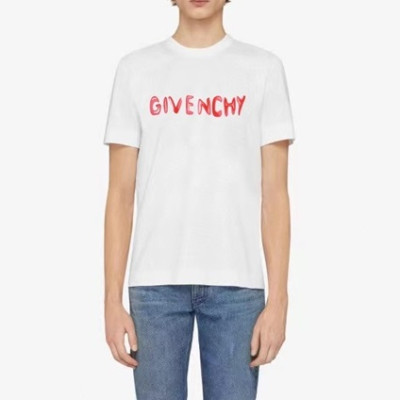 지방시 남성 크루넥 화이트 반팔티 - Givenchy Mens White Short Sleeved Tshirts - gi287x