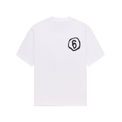 메종마르지엘라 남/녀 크루넥 화이트 반팔티 - Maison Margiela Unisex White Tshirts - mai175x