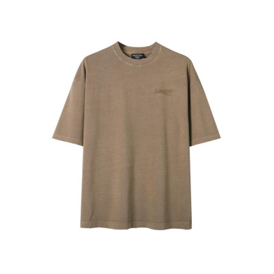 발렌시아가 남성 카멜 크루넥 반팔티 - Balenciaga Mens Camel Short sleeved Tshirts - ba465x