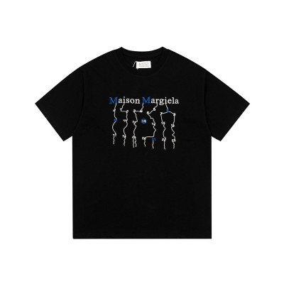 메종마르지엘라 남/녀 크루넥 블랙 반팔티 - Maison Margiela Unisex Black Tshirts - mai182x