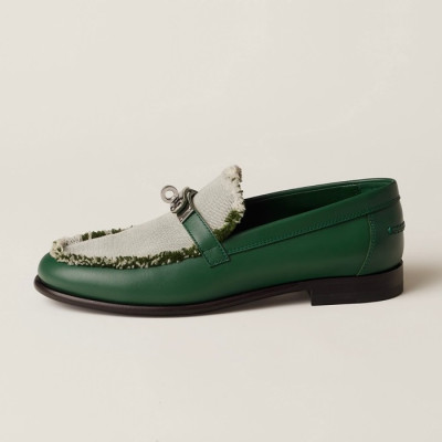 에르메스 여성 그린 로퍼 - Hermes Womens Green Loafer - he192x