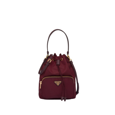 프라다 여성 버건디 버킷백 - Prada Womens Burgundy Bucket Bag - pr562x