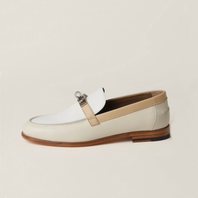 에르메스 여성 화이트 로퍼 - Hermes Womens White Loafer - he201x