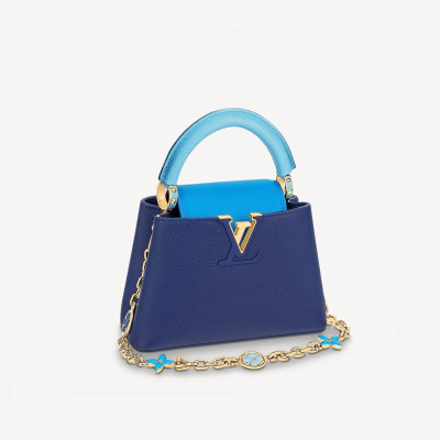 루이비통 여성 블루 카푸신 - Louis vuitton Womens Blue Capucines - lv1268x