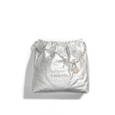 샤넬 여성 실버 22백  - Chanel Womens Silver 22 Bag - ch460x