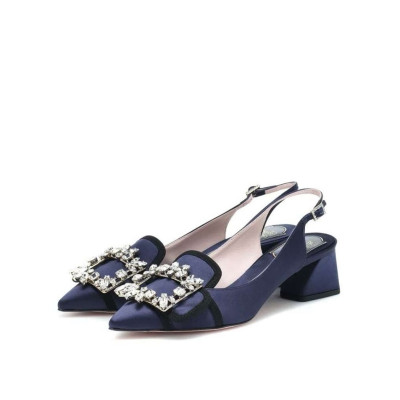 로저비비에 여성 네이비 슬링백 - Roger Vivier Womens Navy Sandals - vi01x