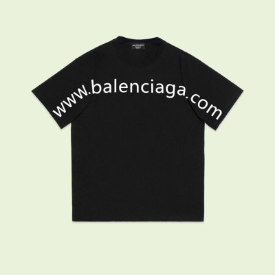 발렌시아가 남성 블랙 크루넥 반팔티 - Balenciaga Mens Black Short sleeved Tshirts - ba514x