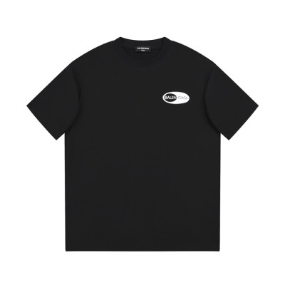 발렌시아가 남성 블랙 크루넥 반팔티 - Balenciaga Mens Black Short sleeved Tshirts - ba524x