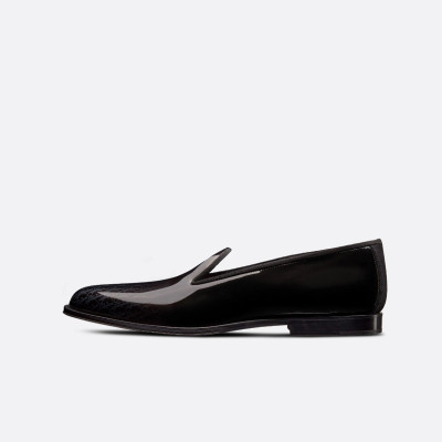디올 남성 블랙 로퍼 - Dior Mens Black Loafer - di589x
