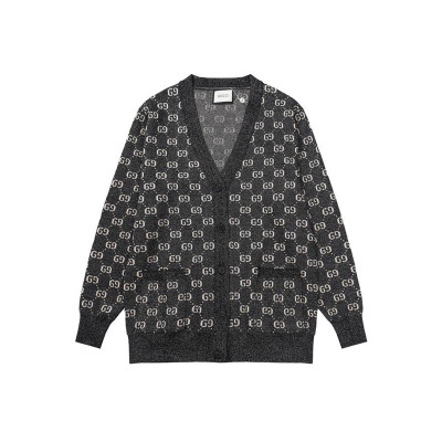 구찌 남성 블랙 브이넥 가디건 - Gucci Mens Black Cardigan - gu904x