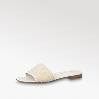 루이비통 여성 아이보리 슬리퍼 - Louis vuitton Womens Ivory Slippers - lv1686x