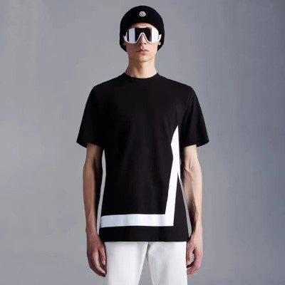 몽클레어 남성 블랙 크루넥 반팔티 - Moncler Mens Black Tshirts - mo151x