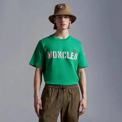 몽클레어 남성 그린 크루넥 반팔티 - Moncler Mens Green Tshirts - mo153x