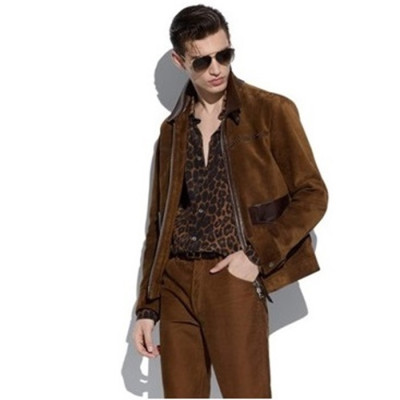 톰포드 남성 브라운 가죽 자켓 - Tomford Mens Brown Jackets - tof60x