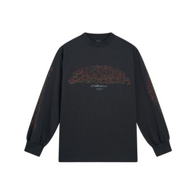 발렌시아가 남/녀 블랙 맨투맨 - Balenciaga Unisex Black Tshirts - ba558x