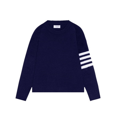 톰브라운 남성 네이비 니트 - Thom Browne Mens Navy Knits - th86x