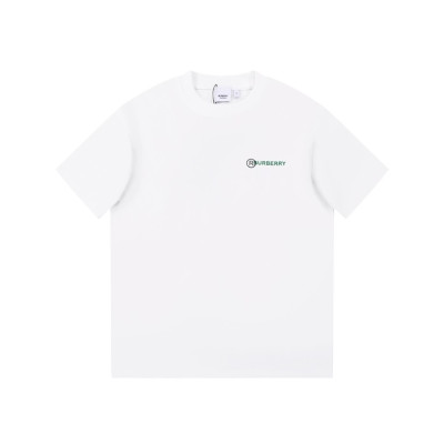 버버리 남성 화이트 크루넥 반팔티 - Burberry Mens White Short Sleeved Tshirts - bu253x