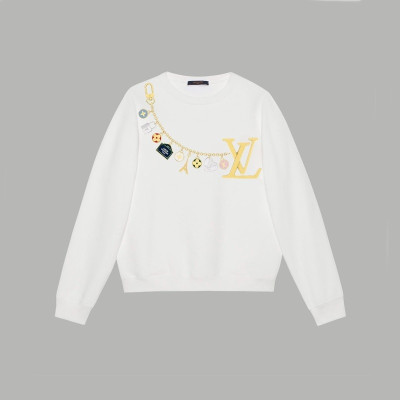 루이비통 남/녀 화이트 맨투맨 - Louis vuitton Unisex White Tshirts - lv1768x