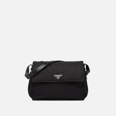 프라다 남/녀 리나일론 패딩 숄더백 【매장-400만원대】 - Prada Unisex Black Shoulder Bag - pr700x