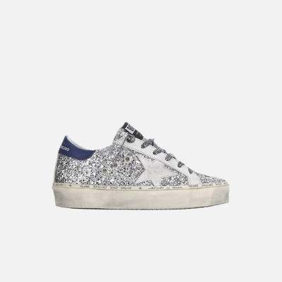 골든구스 여성 스웨이드 인서트 올오버 글리터 슈퍼스타 스니커즈 【매장-100만원대】 - Golden Goose Womens Silver Sneakers - go07x