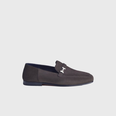 에르메스 남/녀 지오바니 스웨이드 브라운 로퍼 【매장-150만원대】 - Hermes Unisex Brown Loafer - he269x