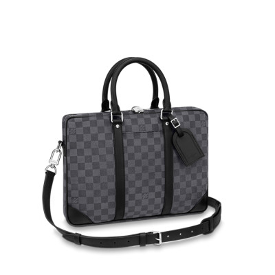 루이비통 남성 포르트 도큐멍 보야주 PM N40445 【매장-310만원대】 - Louis vuitton Mens Black Tote Bag - lv1813x