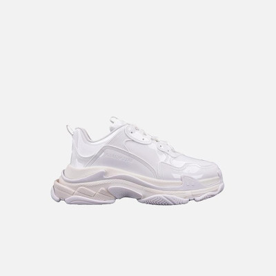 발렌시아가 남/녀 트리플 S 화이트 스니커즈 【매장-140만원대】 - Balenciaga Unisex White Sneakers - ba586x