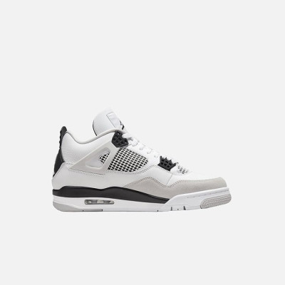 에어 조던 남성 4 레트로 화이트 앤 블랙 하이 스니커즈 【매장-50만원대】 - Air Jordan Mens White Sneakers - ai05x