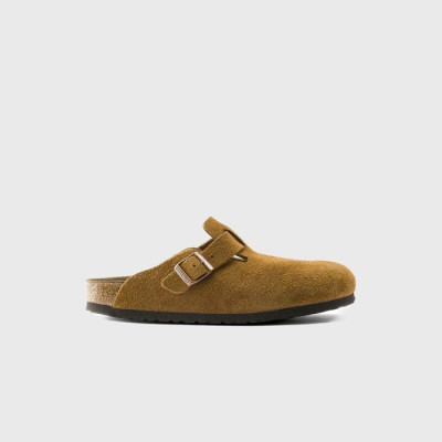 버켄스탁 남/녀 보스턴 스웨이드 가죽 브라운 샌들 【매장-40만원대】 - Birkenstock Unisex Brown Sandals - bi05x