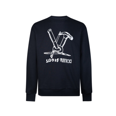 루이비통 남성 블랙 맨투맨 - Louis vuitton Mens Black Tshirts - lv1862x