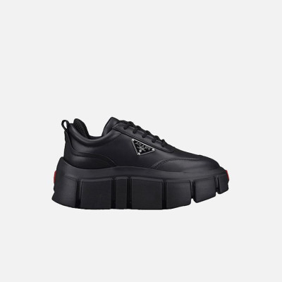 프라다 남성 플랫폼 블랙 레더 스니커즈 【매장-150만원대】 - Prada Mens Black Sneakers - pr731x