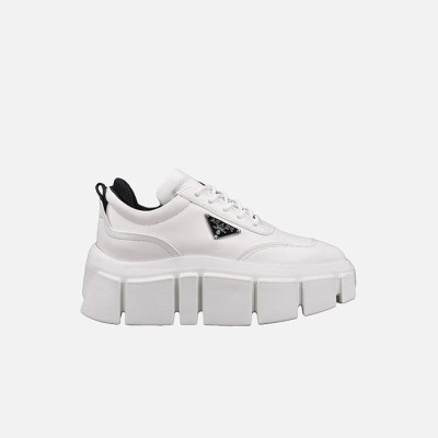 프라다 남성 플랫폼 화이트 레더 스니커즈 【매장-150만원대】 - Prada Mens White Sneakers - pr732x