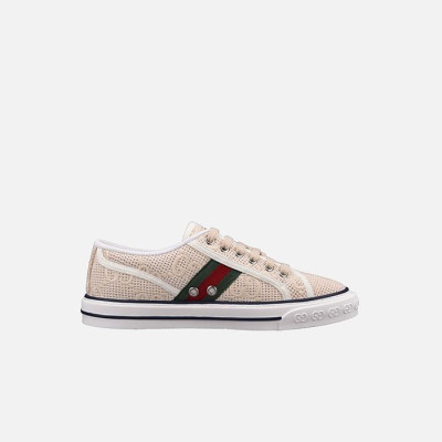 구찌 남/녀 테니스 1977 베이지 스니커즈 【매장-110만원대】 - Gucci Unisex Beige Sneakers - gu997x