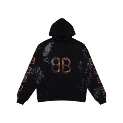 발렌시아가 남성 블랙 후드티 - Balenciaga Mens Black Hoodie - ba695x