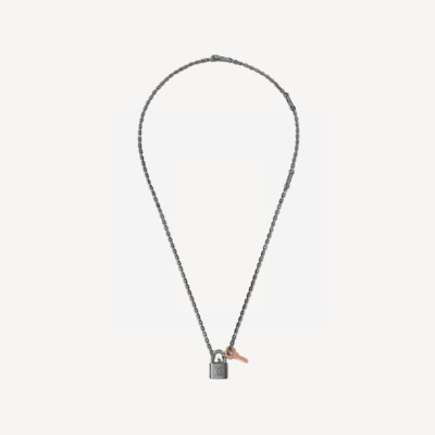 루이비통 LV 남성 패드락 펜던트 목걸이 M01149 【매장-100만원대】 - Louis vuitton Mens Charcoal Necklace - acc225x