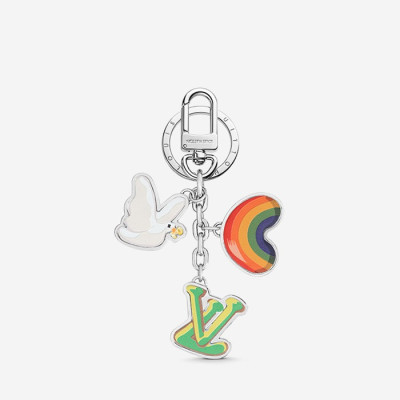 루이비통 남/녀 굿 바이브스 백 참 & 키 홀더 M00959 【매장-70만원대】 - Louis vuitton Unisex White Gold Key Ring - acc244x