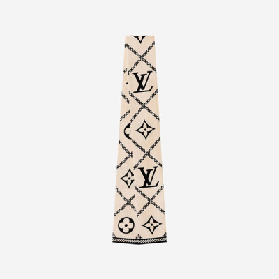 루이비통 여성 크로아지옹 크림 방도 스카프 M77453 【매장-50만원대】 - Louis vuitton Womens Cream Scarf - acc303x