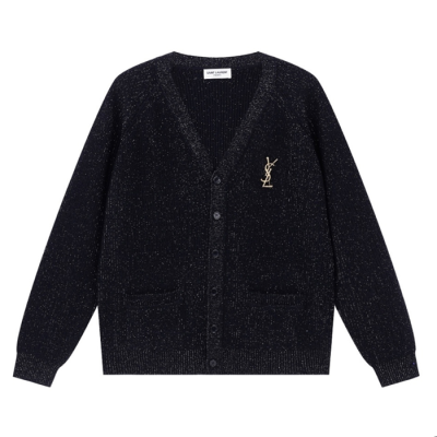 입생로랑 남성 그레이 브이넥 가디건 - Saint laurent Mens Gray Cardigan - ysl427x