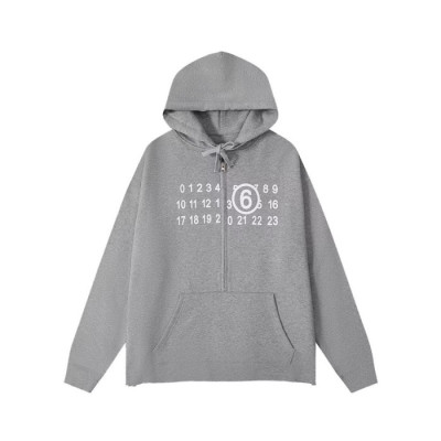 메종마르지엘라 남성 그레이 지퍼 후드티 - Maison margiela Mens Gray Hoodie - mai216x