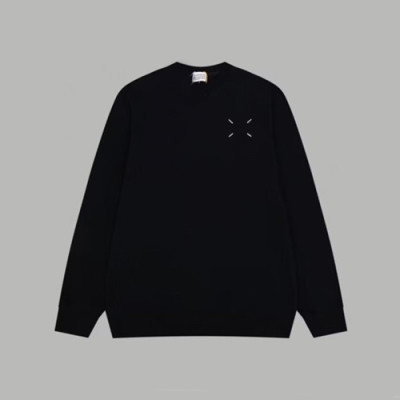 메종 마르지엘라 남성 블랙 맨투맨 - Maison Margiela Mens Black Tshirts - mai217x