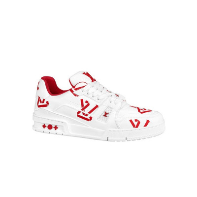 루이비통 남성 LV 트레이너 레드 스니커즈 【매장-190만원대】 - Louis vuitton Mens Red Sneakers - lv1926x