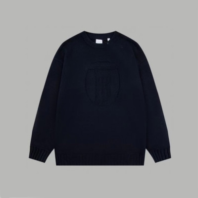 버버리 남성 네이비 크루넥 스웨터 - Burberry Mens Navy Sweaters - bu330x